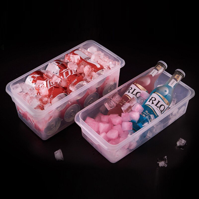 Preso tipas Ledo kubelių gaminimo aparatas Ledo dėžė ledo formelė dvigubo sluoksnio kūrybinė ledo laikymo dėžutė Greita ledo gaminimo ledo padėklai šaldikliui su dangteliu