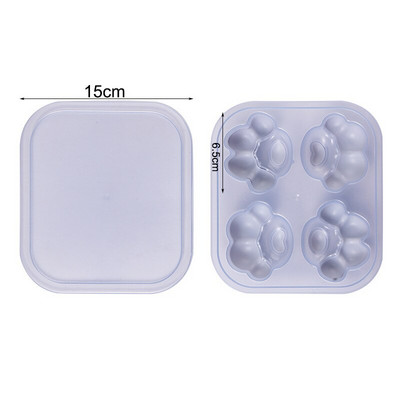 Silikónová forma na ľad v tvare srdca, štvorca, mačacej labky, miska na ľad pre domácnosť, mrazená forma, plastová krabička na ľad s viečkom, kuchynský barový doplnok