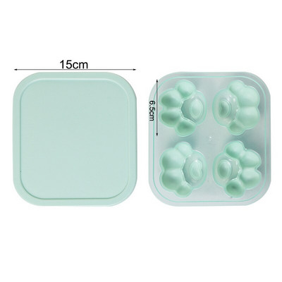 Silikónová forma na ľad v tvare srdca, štvorca, mačacej labky, miska na ľad pre domácnosť, mrazená forma, plastová krabička na ľad s viečkom, kuchynský barový doplnok
