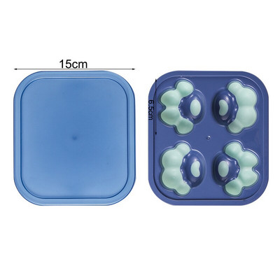 Silikónová forma na ľad v tvare srdca, štvorca, mačacej labky, miska na ľad pre domácnosť, mrazená forma, plastová krabička na ľad s viečkom, kuchynský barový doplnok