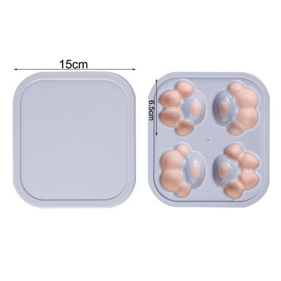 Silikónová forma na ľad v tvare srdca, štvorca, mačacej labky, miska na ľad pre domácnosť, mrazená forma, plastová krabička na ľad s viečkom, kuchynský barový doplnok