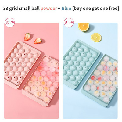 2 ks okrúhlej misky na ľadové kocky s vekom, domáce barové párty, PP plastové formy, potravinárske formy, DIY formy, výrobník ľadových guľôčok, kuchynské pomôcky