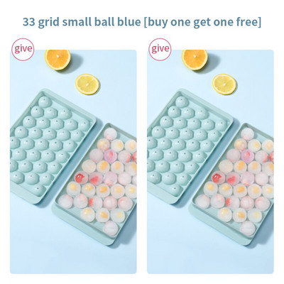 2 ks okrúhlej misky na ľadové kocky s vekom, domáce barové párty, PP plastové formy, potravinárske formy, DIY formy, výrobník ľadových guľôčok, kuchynské pomôcky