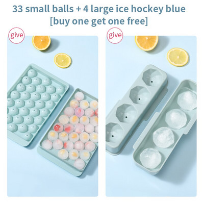 2 ks okrúhlej misky na ľadové kocky s vekom, domáce barové párty, PP plastové formy, potravinárske formy, DIY formy, výrobník ľadových guľôčok, kuchynské pomôcky