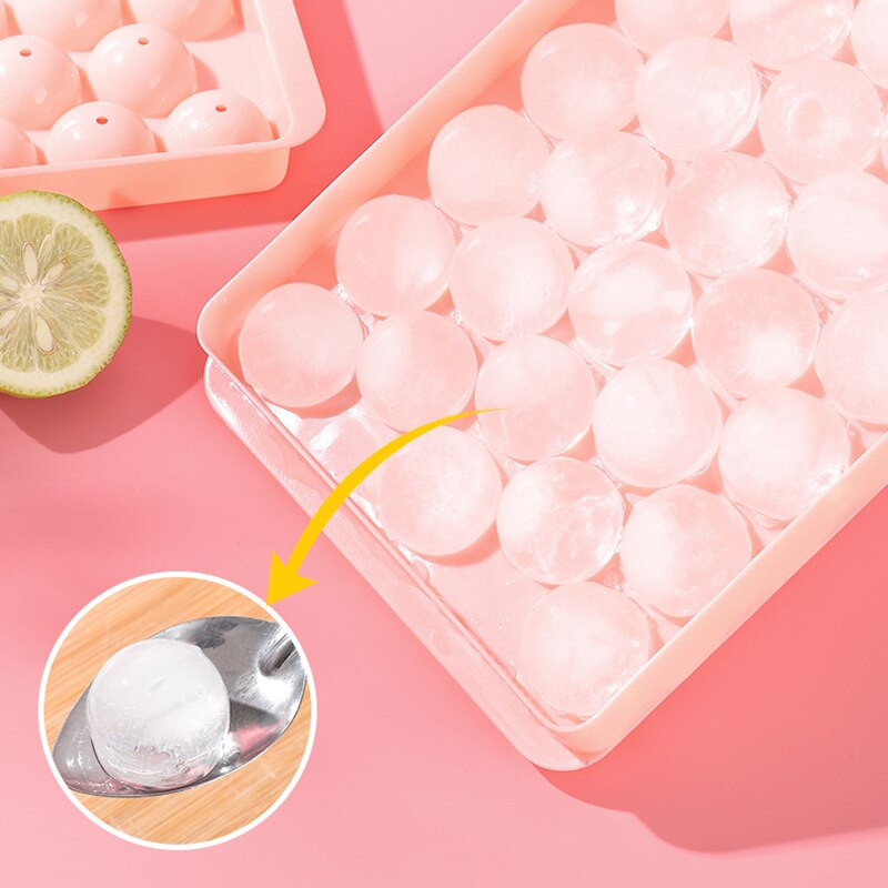 2 ks okrúhlej misky na ľadové kocky s vekom, domáce barové párty, PP plastové formy, potravinárske formy, DIY formy, výrobník ľadových guľôčok, kuchynské pomôcky