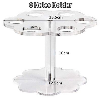 24/16/8 skylučių akrilo ledų kūgio laikiklio stovas susukamas dvisluoksnis vieno sluoksnio apvalus skaidraus ledų ekrano stovas