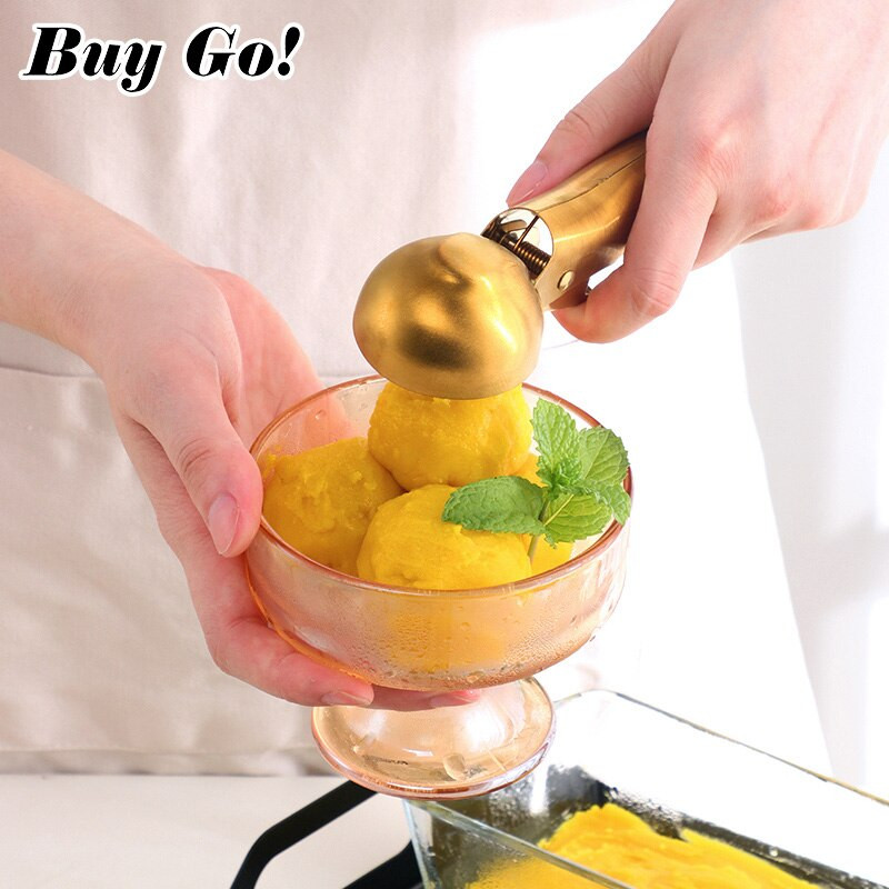 1/2 ks naberačiek na zmrzlinu, nerezové naberačky na zmrzlinu, nepriľnavý nástroj na výrobu ovocných guľôčok, melón, lyžica na zmrzlinu