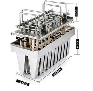 20 formų, nerūdijančio plieno ledų formelės, 20 skylių, vaisinių ledų formelės, pagamintos „pasidaryk pats“