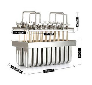 20 formų, nerūdijančio plieno ledų formelės, 20 skylių, vaisinių ledų formelės, pagamintos „pasidaryk pats“