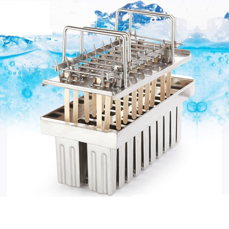 20 formų, nerūdijančio plieno ledų formelės, 20 skylių, vaisinių ledų formelės, pagamintos „pasidaryk pats“