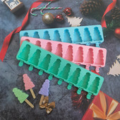8 ertmių silikoninė ledų formelė deimantinė maža kalėdinė eglutė, pasidaryk pasidaryk pats, naminės popsicle formelės Desertinė ledų formelė Lolly Maker Reu