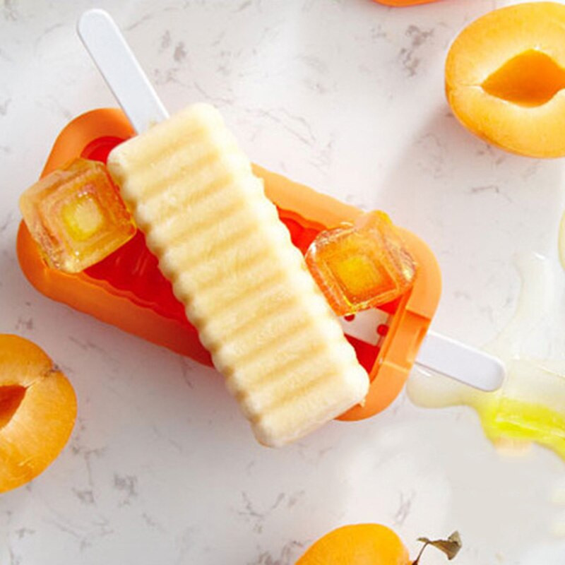 4 ks silikónové formy na nanuky, opakovane použiteľné, ľahko uvoľniteľné formy na tortu, nanuky do kuchyne, TS2 horizontálne domáce formy na nanuky