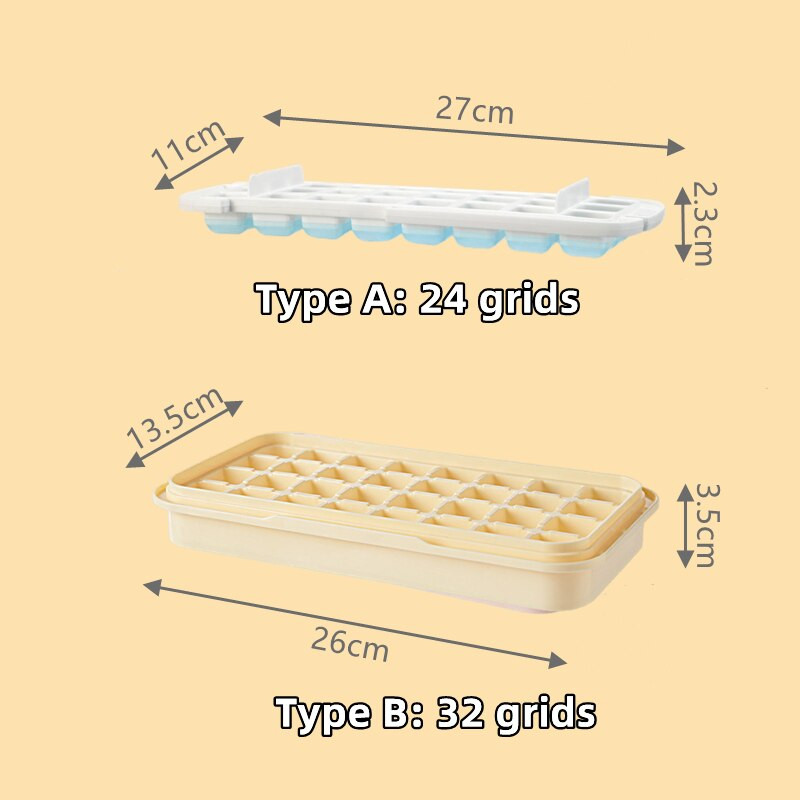 Silikónová forma na ľad a úložný box, lisovací typ, ľahko vyberateľná forma na ľadové kocky, tácka na výrobu foriem, box na výrobu kuchynských doplnkov, gadgety