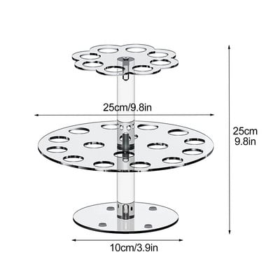 Държач за фунийка за сладолед с 16/24 дупки Прозрачен, безопасен за храна акрилен DIY дисплей Скоба за сладолед Holde Wedding Baby Shower парти Консумативи
