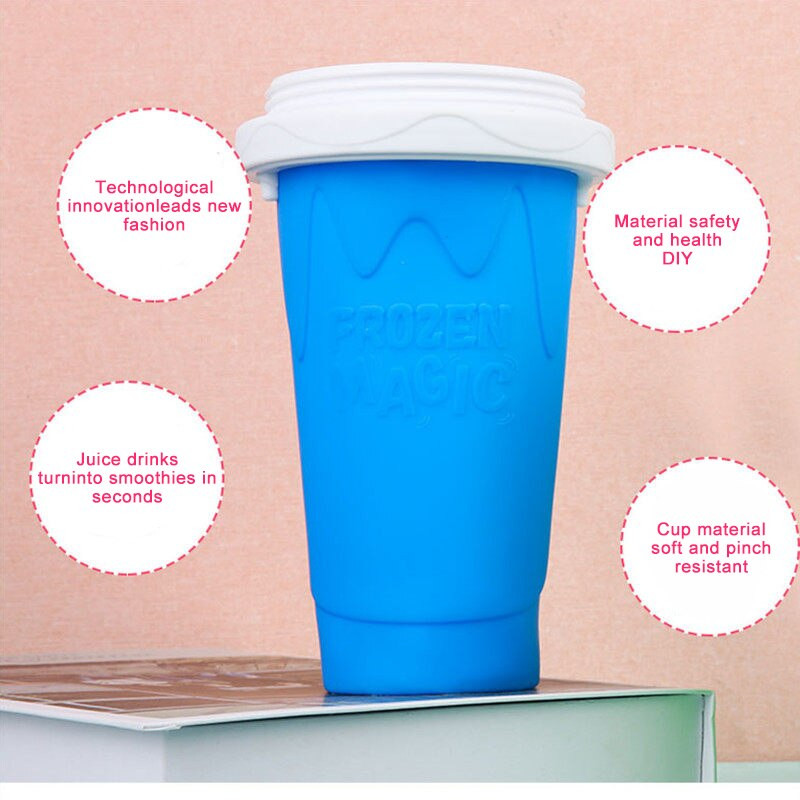 Rýchlo zmrazený stláčací pohár, výrobník zmrzliny, chladiaca slamka s výrobníkom fliaš, stláčacie potreby na stláčanie pohárov, letný darček