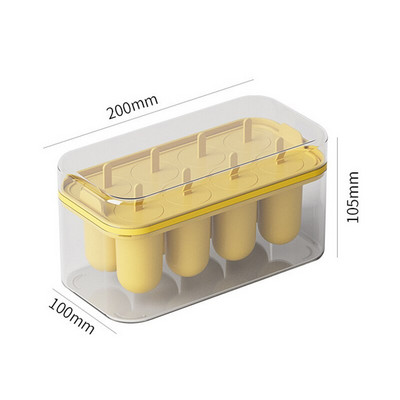 Ledo kubelių formelės su dėžutės indeliu Ledų formelių popsicle Maisto klasės saugus silikonas Be BPA ledo kamuoliukų formavimo dėžutės įrankiai NAUJIENA 2022 m.