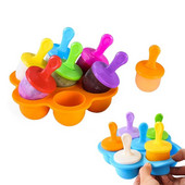 Silikoninė ledų formelė „pasidaryk pats“ popsicle formelės Ledo kubelių padėklas Ledo kubelių gamintojas Ledinukų kūdikių maisto laikymo indas Ledo kubelių padėklai