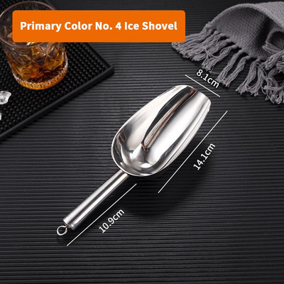 1 db rozsdamentes acél rúd cukorka gombóc Lapát Kanál Round Bar Pub Kezdőlap Jégkocka Fűszercukorka Liszt Dió Kanál Kanál Esküvői büfé