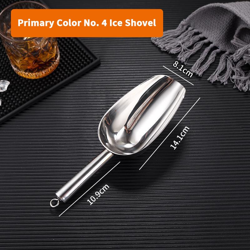 1 db rozsdamentes acél rúd cukorka gombóc Lapát Kanál Round Bar Pub Kezdőlap Jégkocka Fűszercukorka Liszt Dió Kanál Kanál Esküvői büfé