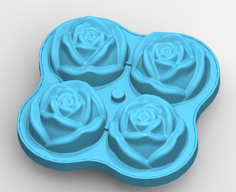 Silikónová forma na mydlo, 4/6 slotov, forma na tortu, kvet, ruža, kocka ľadu, formy na výrobu DIY 3D živice, hliny, čokolády, ľadu, ručne vyrábané