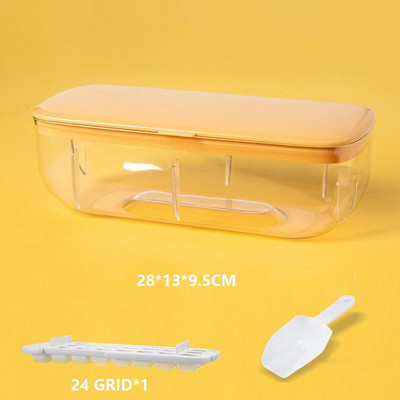 Silikónová forma na ľad a úložný box 2 v 1, tácka na ľadové kocky, formička na výrobu kociek, bar, kuchynské príslušenstvo, riad, domáce gadgety