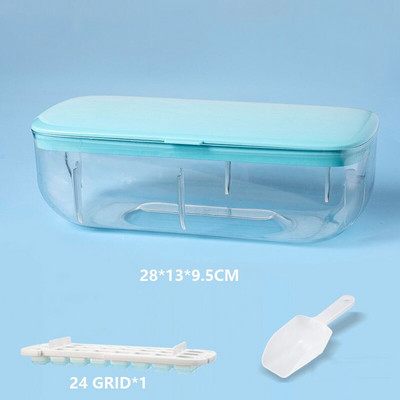 Silikónová forma na ľad a úložný box 2 v 1, tácka na ľadové kocky, formička na výrobu kociek, bar, kuchynské príslušenstvo, riad, domáce gadgety