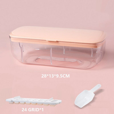 Silikónová forma na ľad a úložný box 2 v 1, tácka na ľadové kocky, formička na výrobu kociek, bar, kuchynské príslušenstvo, riad, domáce gadgety