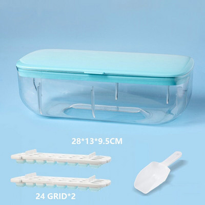 Silikónová forma na ľad a úložný box 2 v 1, tácka na ľadové kocky, formička na výrobu kociek, bar, kuchynské príslušenstvo, riad, domáce gadgety