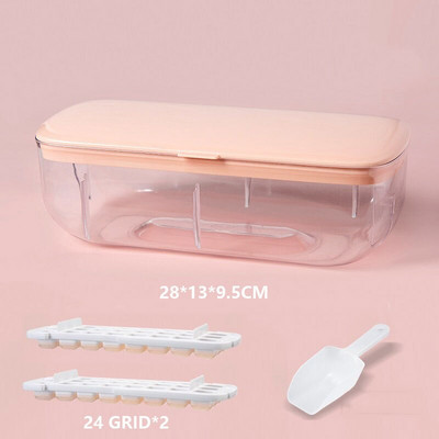 Silikónová forma na ľad a úložný box 2 v 1, tácka na ľadové kocky, formička na výrobu kociek, bar, kuchynské príslušenstvo, riad, domáce gadgety