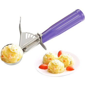 Лъжица за сладолед от неръждаема стомана Пюре Картофена топка Купчина Лъжица Диня Плодове Десерт Топка Машина за приготвяне на кухненски аксесоари Инструменти