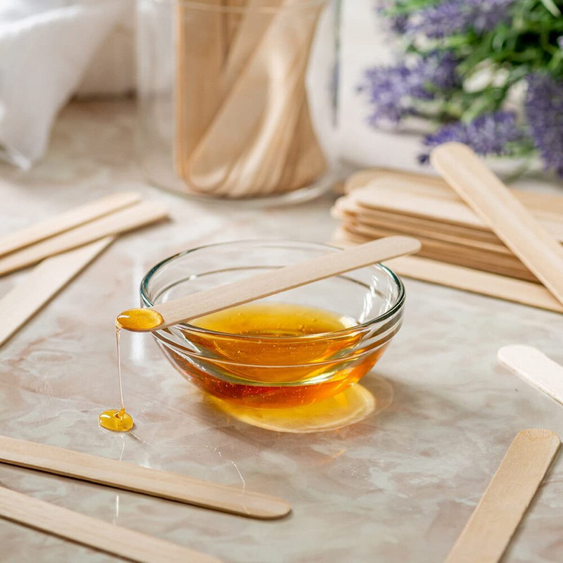 50/100 ks Prírodné drevené tyčinky na zmrzlinu Viacúčelová drevená vosková lyžička na zmrzlinu na tortu pre DIY ručné umelecké remeslá