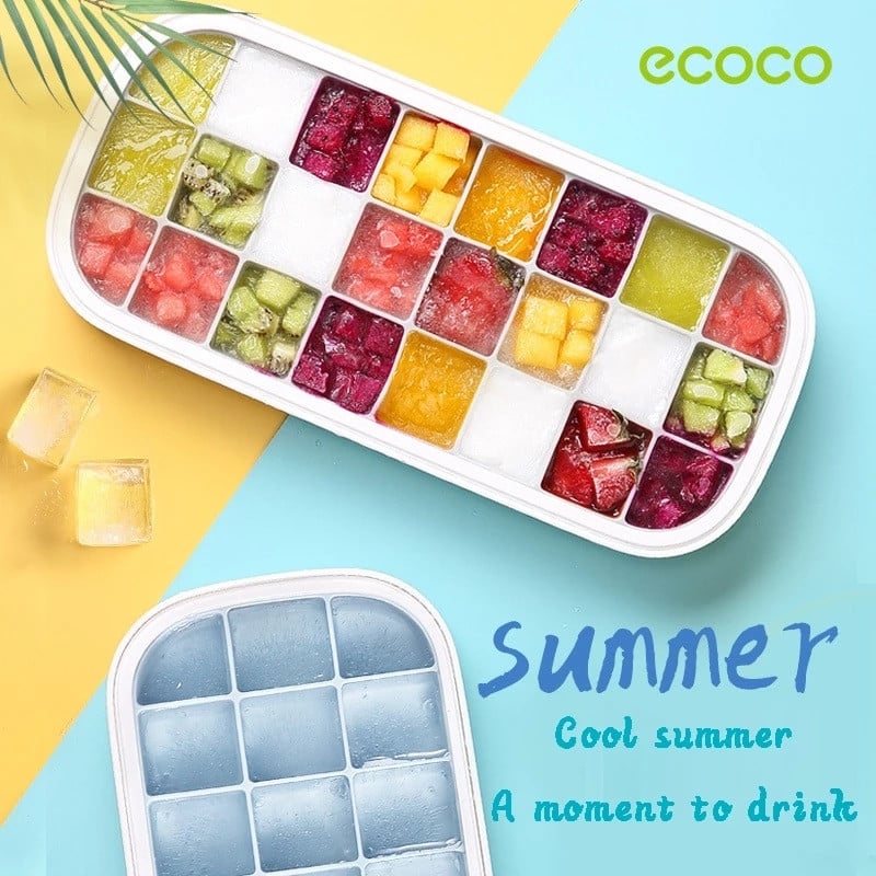 ECOCO 24/Grid silikoninių ledų formelės ledo kubelių padėklas, pagamintos iš kubelių statinės, pasidaryk pats, desertinis ledų formelės su