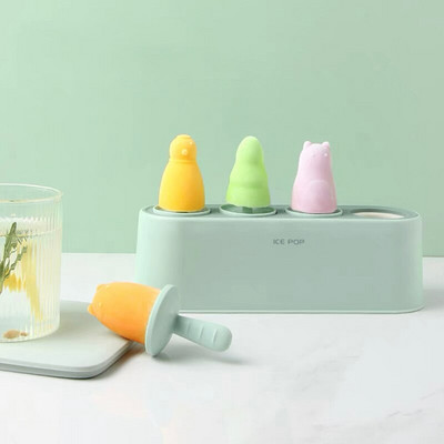 Sada foriem na nanuky, 4 kusy, domáci silikónový výrobník nanukov, ľahko uvoľniteľné formy na zmrzlinu, opakovane použiteľné kuchynské formy na nanuky