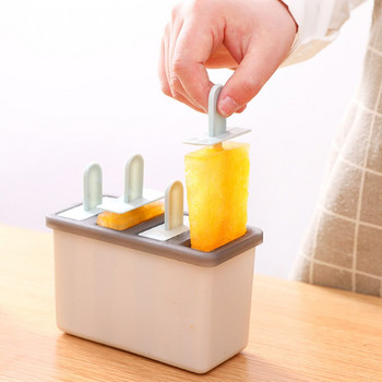 Домашно Направи си сам креативна пластмасова форма за сладолед Popsicle Машина за формоване на тави Решетъчен капак Машини за замразяване