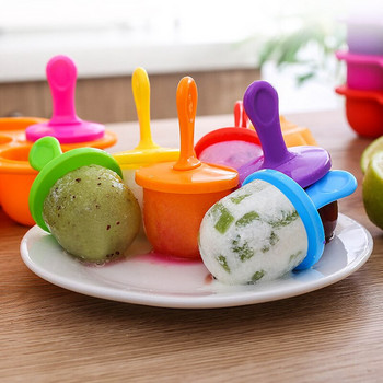 7 клетки Summer Ice Cream Popsicle Ice Pops Mold Portable Food Grade Mold Ice Ball Maker DIY Food Tools Fruit Shake Аксесоари