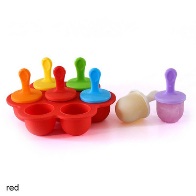 7 Cells Vasariniai ledai Popsicle Led Pops Forma Nešiojama Maisto tipo Forma Ledo Kamuoliukai Pasidaryk pats Maisto Įrankiai Vaisių kokteilių priedai