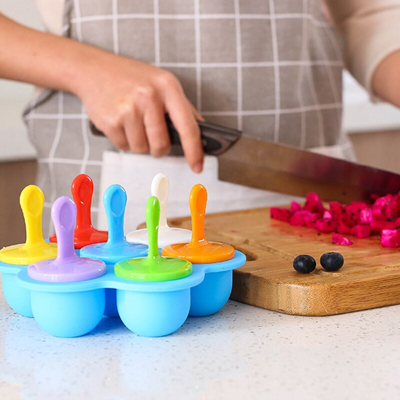 7 buniek Letná zmrzlina Nanuk Forma na ľadové nanuky Prenosná forma na potravinárske účely Výrobník ľadových guľôčok DIY Nástroje na jedlo Ovocné kokteily Príslušenstvo