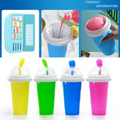 Greitai šaldyti kokteilių puodeliai Smulkintų ledų gaminimo aparatas Milkshake Aušinimo puodelis Silikoninis išspaudžiamas Slushy puodelis „Pasidaryk pats“ Naminiai šaldyti gėrimai