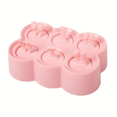 6 skylučių ledų silikoninės formelės Mielos mini ledų gaminimo formelės šokoladinės ledų formelės Namų DIY naminės popsicles Įrankiai Daugkartinio naudojimo formelės