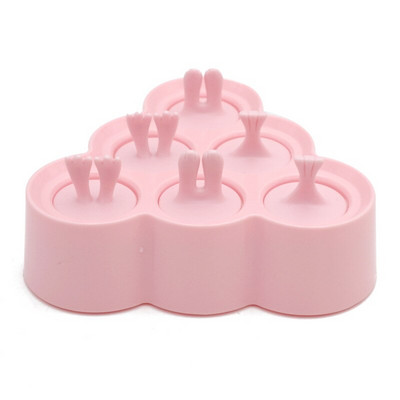 6 skylučių ledų silikoninės formelės Mielos mini ledų gaminimo formelės šokoladinės ledų formelės Namų DIY naminės popsicles Įrankiai Daugkartinio naudojimo formelės