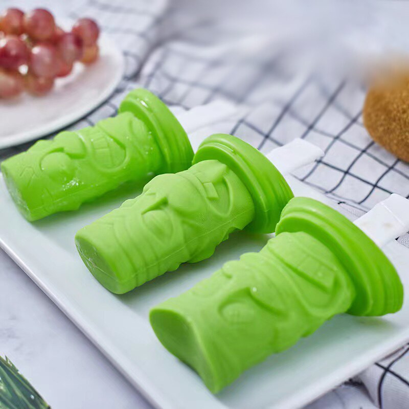 Domácnosť DIY zmrzlinová forma na opakované použitie rôznych tvarov silikónová zombie indická forma na lízanky, tyčinka na nanuk, vyrobte si tácku na veľké nanuky