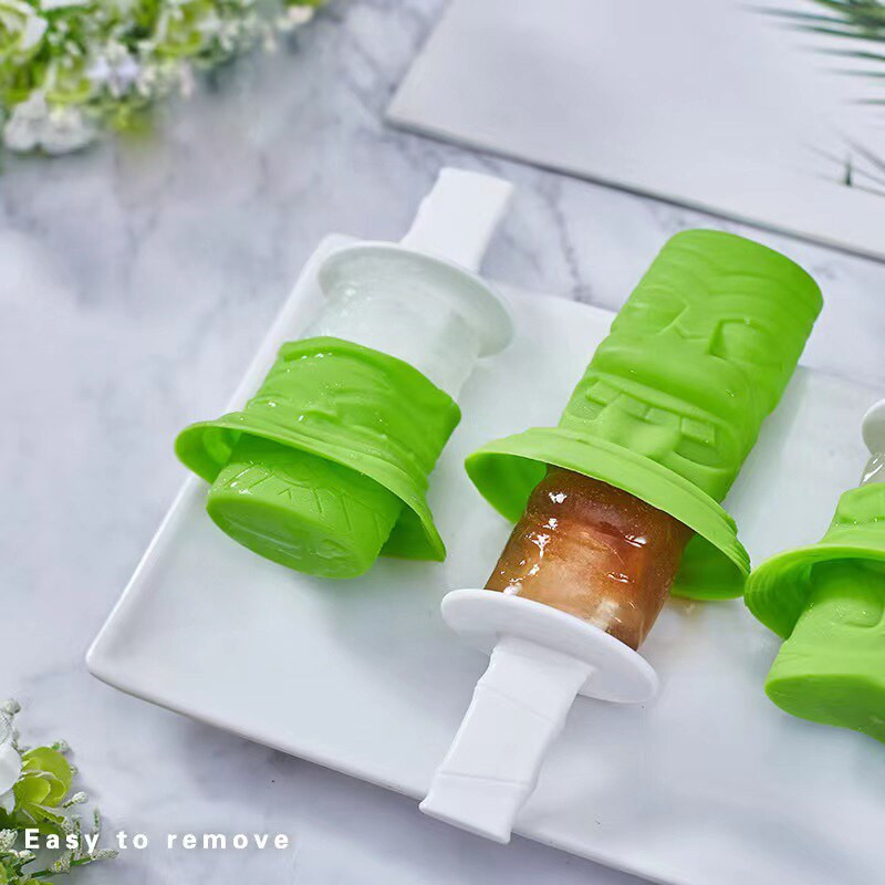 Domácnosť DIY zmrzlinová forma na opakované použitie rôznych tvarov silikónová zombie indická forma na lízanky, tyčinka na nanuk, vyrobte si tácku na veľké nanuky