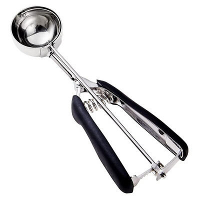 Nerūdijančio plieno sausainių kaušelis ledų kaušelis su neslystančia gumine rankena Sausainių tešlos kaušelis Ledų šaukštelis Virtuvės priedai