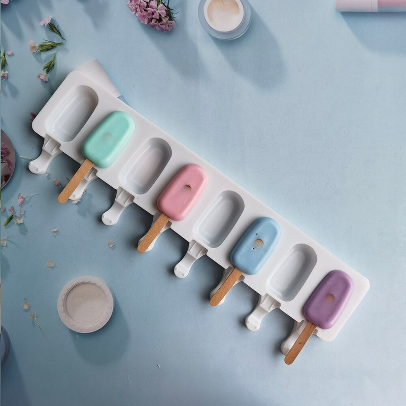 8-dierková silikónová forma na zmrzlinu, formy na ľad, DIY, domáce dezertné mrazničky, ovocné šťavy, forma na výrobu ľadových kociek