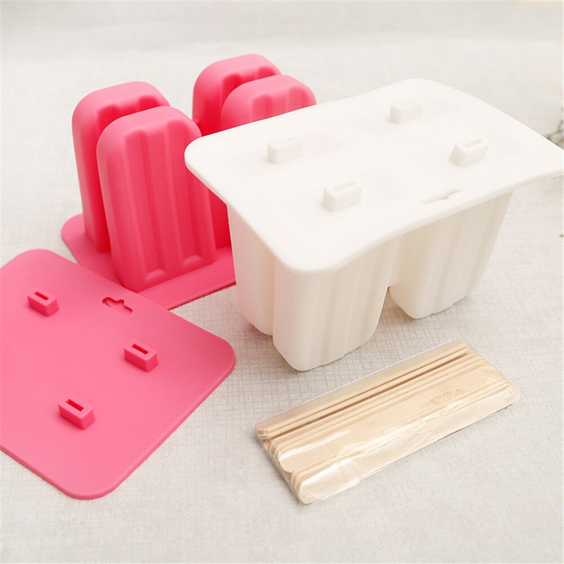 Domáca forma na zmrzlinu, formy na nanuky, tvary, silikónové formy na potravinárske účely, bez BPA s 50 tyčinkami, DIY forma na ľad Helado