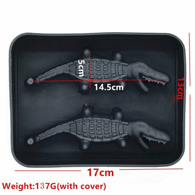 3D trojrozmerná krokodília silikónová forma na ľad s vekom, miska na ľad na nápoje, ľadová krabička, kreatívna osobnosť, bar, domáca forma na ľadové kocky