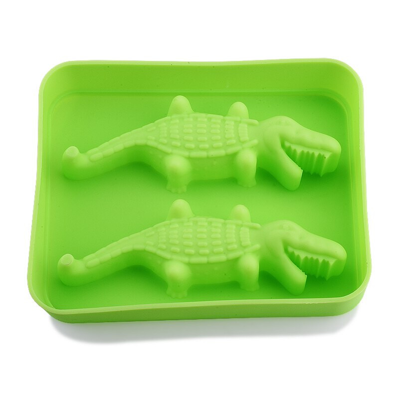 3D trojrozmerná krokodília silikónová forma na ľad s vekom, miska na ľad na nápoje, ľadová krabička, kreatívna osobnosť, bar, domáca forma na ľadové kocky