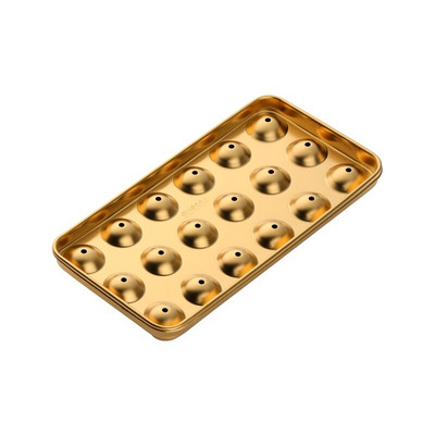 Opakovane použiteľné misky na ľadové kocky z nehrdzavejúcej ocele, výrobník ľadu s vekom, formy na čokoládu, ľahko uvoľniteľná okrúhla forma na ľadové cukríky