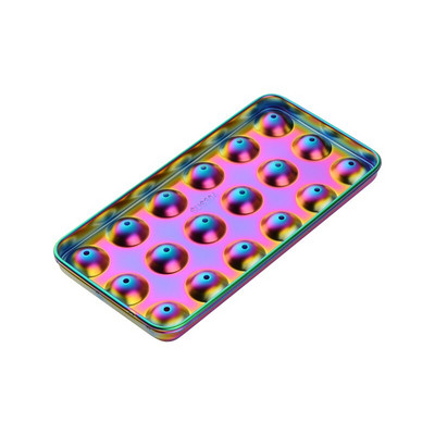 Opakovane použiteľné misky na ľadové kocky z nehrdzavejúcej ocele, výrobník ľadu s vekom, formy na čokoládu, ľahko uvoľniteľná okrúhla forma na ľadové cukríky