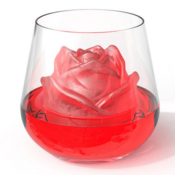 Делукс форма за лед Форми за шоколадови форми за лед Форма за розови цветя Машина за ледени топки Тава за хокей на лед Силиконова форма за кубчета лед с капак